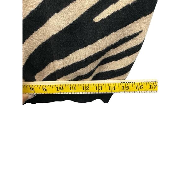 Philosophy Striped Sweater Sz Large Black Beige - Picture 12 of 12